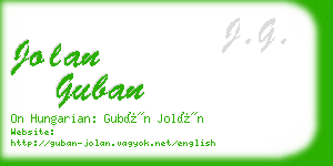 jolan guban business card